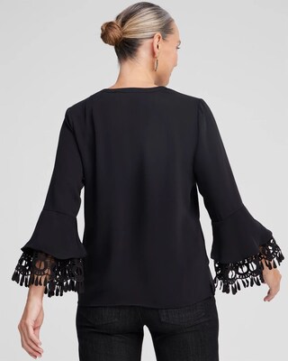 Lace Detail Long Sleeve Top click to view larger image.
