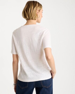 Flora Lace V-Neck Tee click to view larger image.