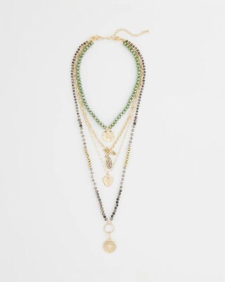 Medallions Layered Convertible Necklace
