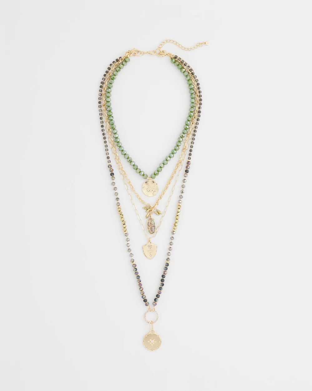 Medallions Layered Convertible Necklace