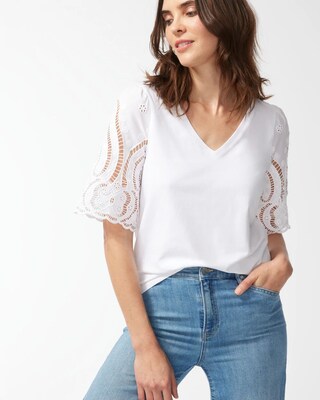 Lace Sleeve Tee