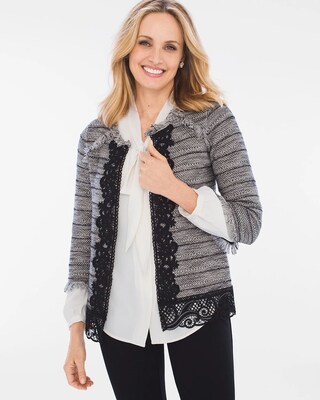 Lace Tweed Cardigan