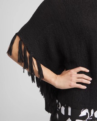 Fringe Knit Poncho