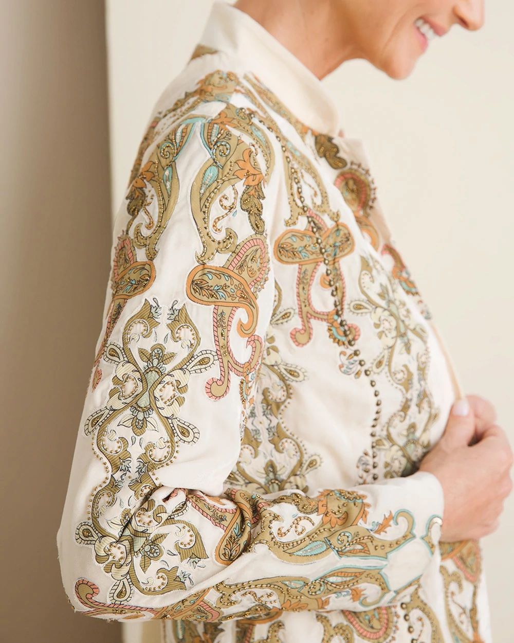 Embellished Velvet Duster