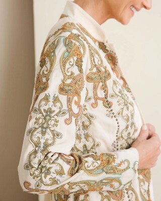 Embellished Velvet Duster