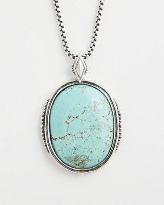 Adjustable Turquoise Howlite Necklace