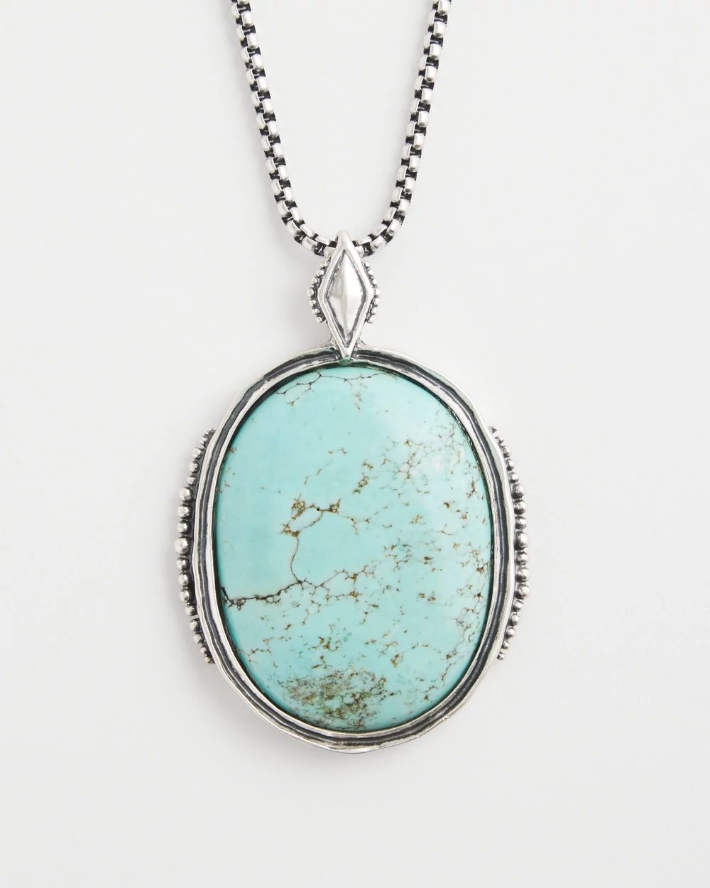 Adjustable Turquoise Howlite Necklace