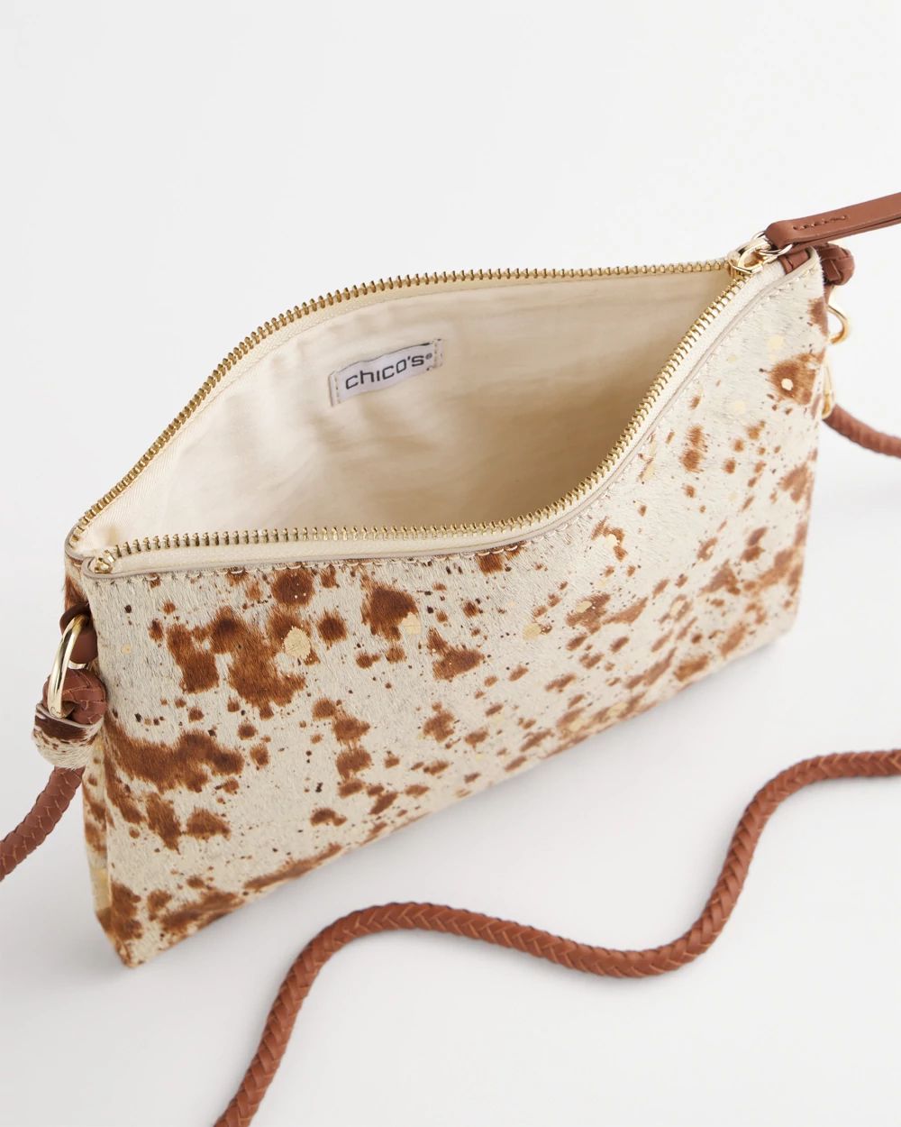 Cow-Print-Motif Convertible Bag