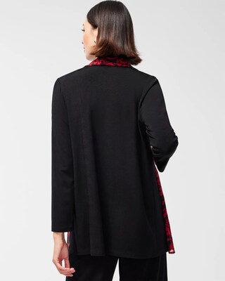 Travelers Chiffon Trim Scroll Print Jacket