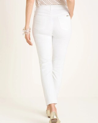 So Slimming No-Stain White Girlfriend Ankle Jeans click to view larger image.