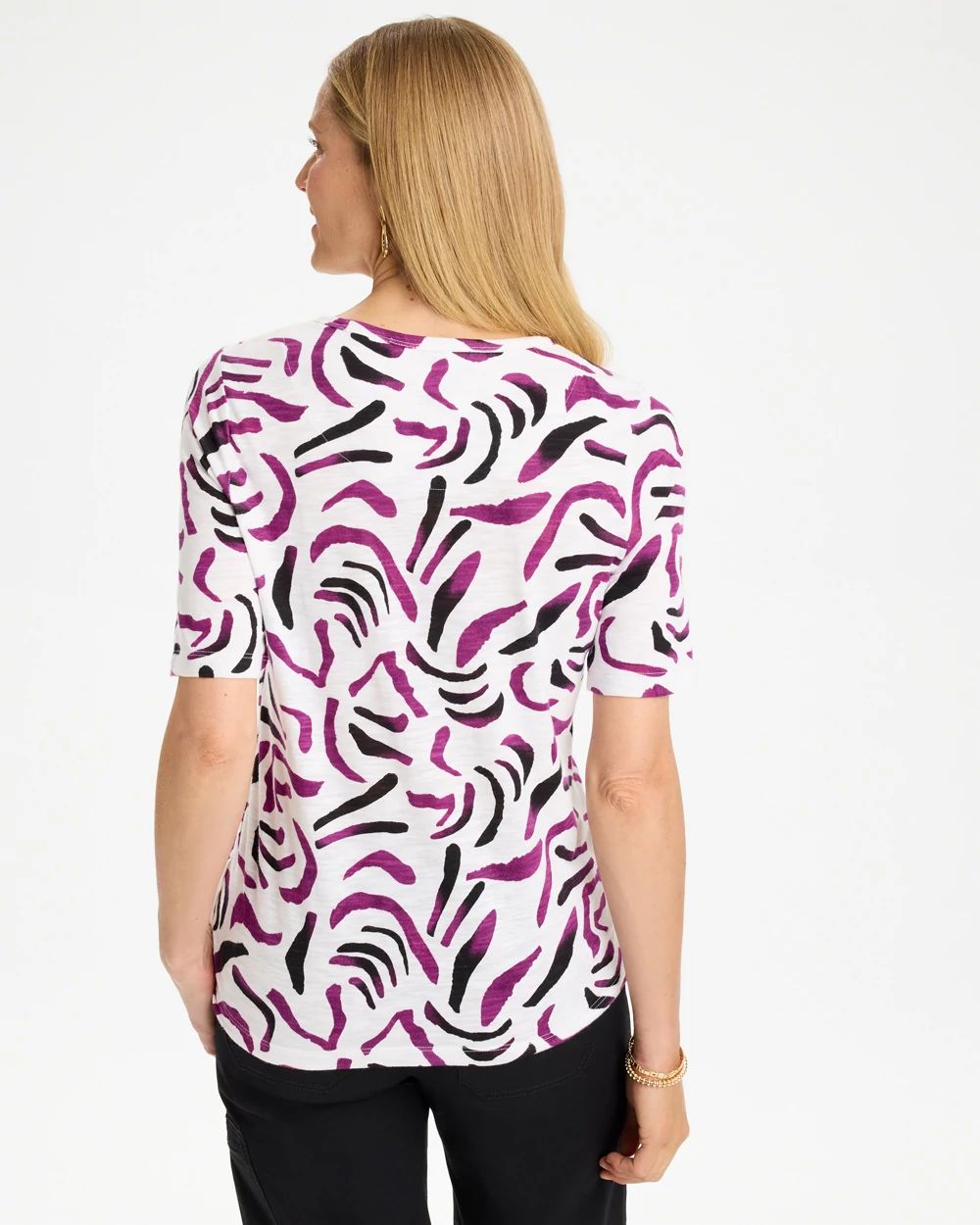 Island Cotton Slub Crewneck Button Tee click to view larger image.