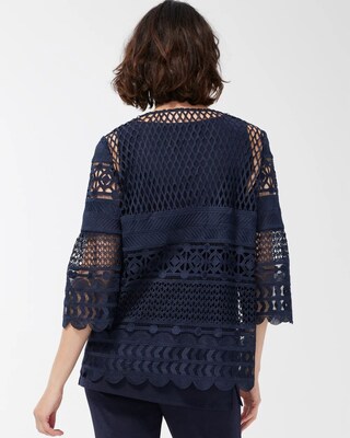 Travelers Collection Crochet Jacket