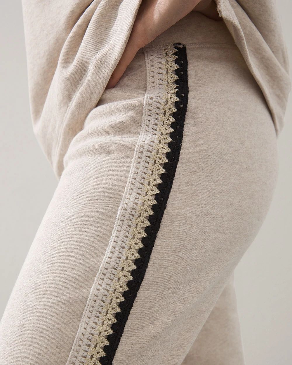 Zenergy French Terry Crochet Trim Joggers