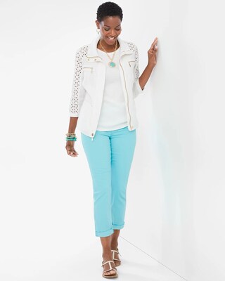 Linen Eyelet Jacket