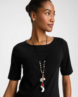 Corded Short Pendant Necklace click to view larger image.