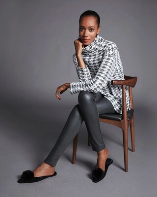 Jacquard Houndstooth Tunic