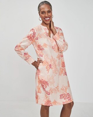 Coral Reef Linen Dress