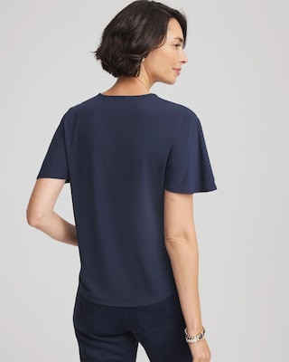 Jersey Knit Cowlneck Tee click to view larger image.
