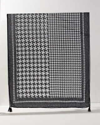 Houndstooth Oblong Scarf