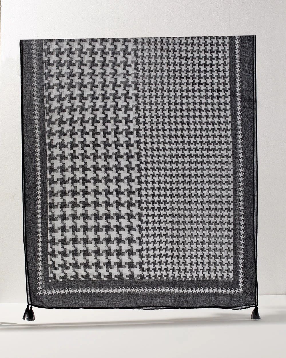 Houndstooth Oblong Scarf
