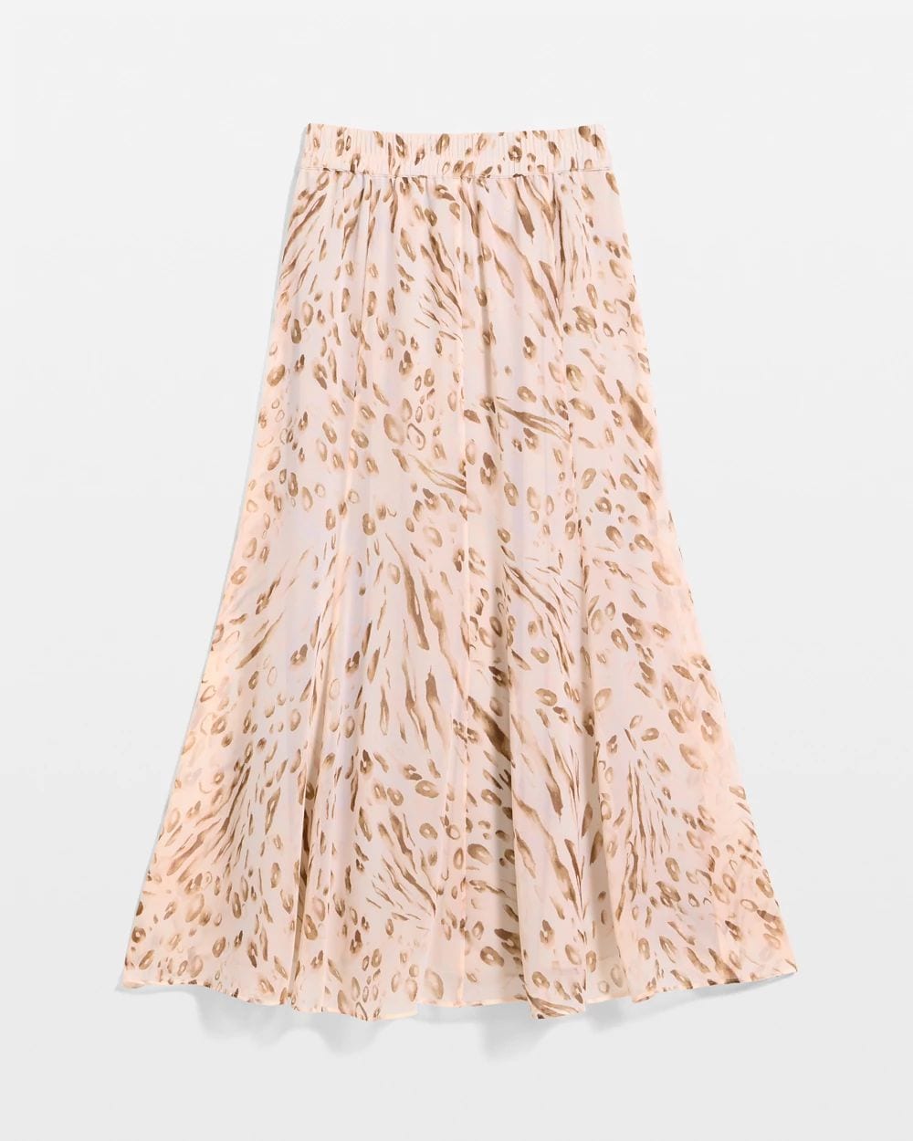 Cheetah Pull-On Godet Skirt click to view larger image.