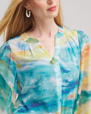 Watercolor Print Blouse