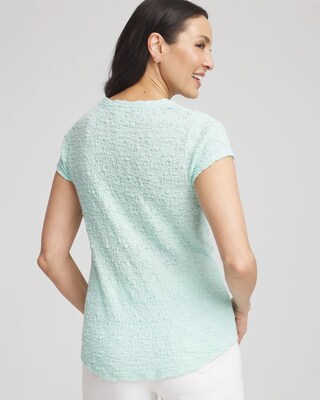 Textured Cap Sleeve Tee click to view larger image.