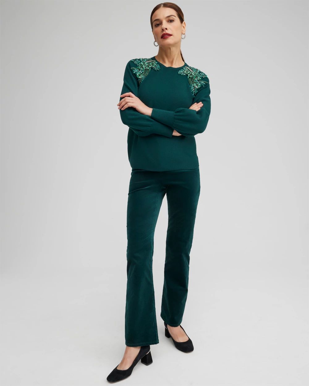 Gem Embellished Pullover Sweater
