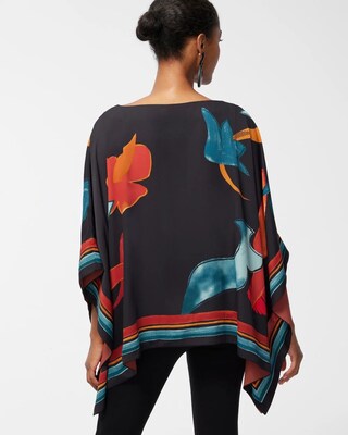 Foliage Print Poncho