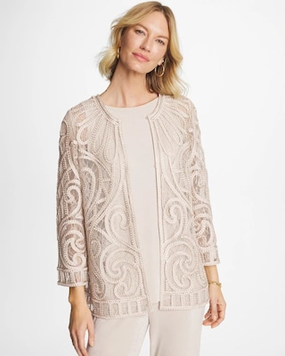 Short Embroidered Lace Jacket