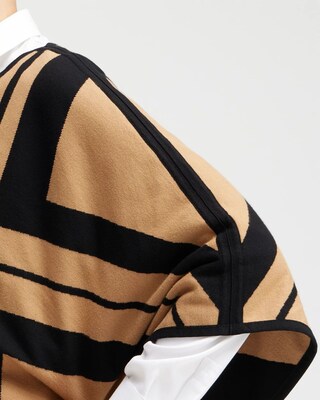 Reversible Knit Triangle Poncho