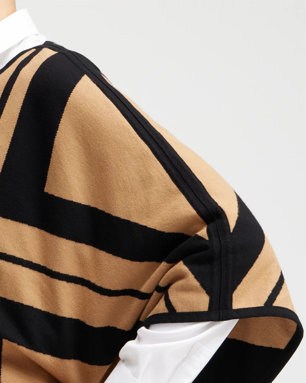 Reversible Knit Triangle Poncho