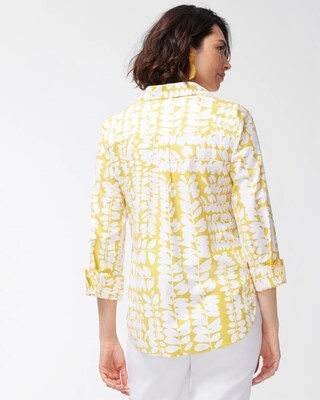 No Iron Stretch 3/4 Sleeve Floral Shirt