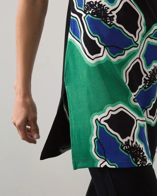 Travelers Placed Floral Cap Sleeve Tunic