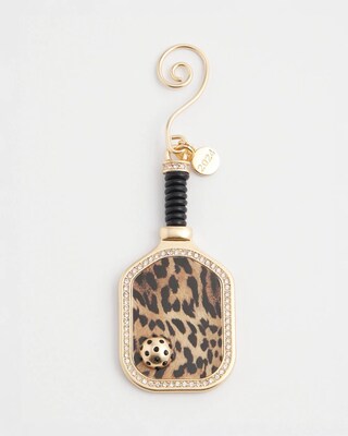 Leopard Print Pickleball Ornament