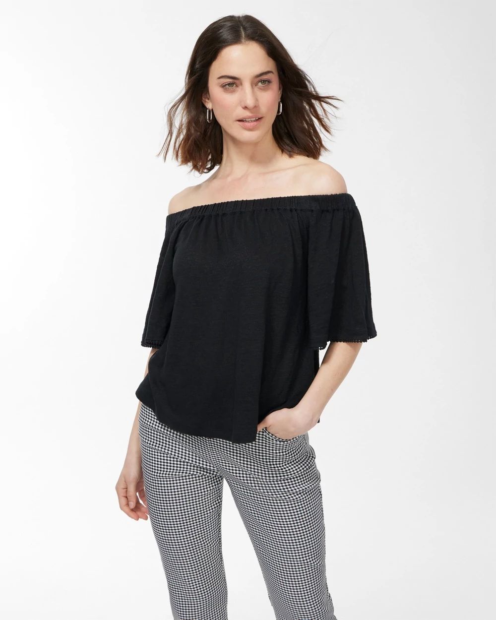 Linen Off-Shoulder Top
