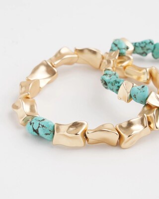 Turquoise Stretch Bracelet Set
