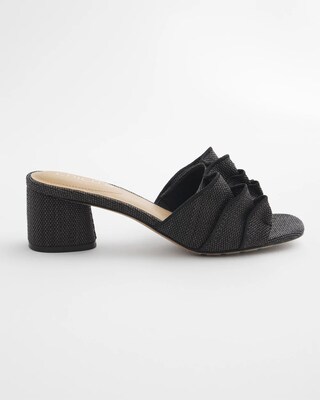 Raffia Ruffle Heels