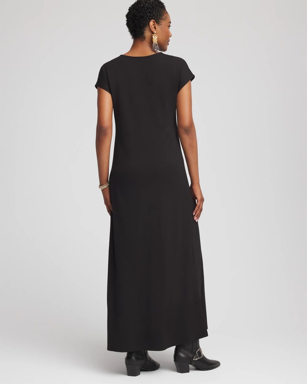 Dolman-Sleeve Ponte  Maxi Dress