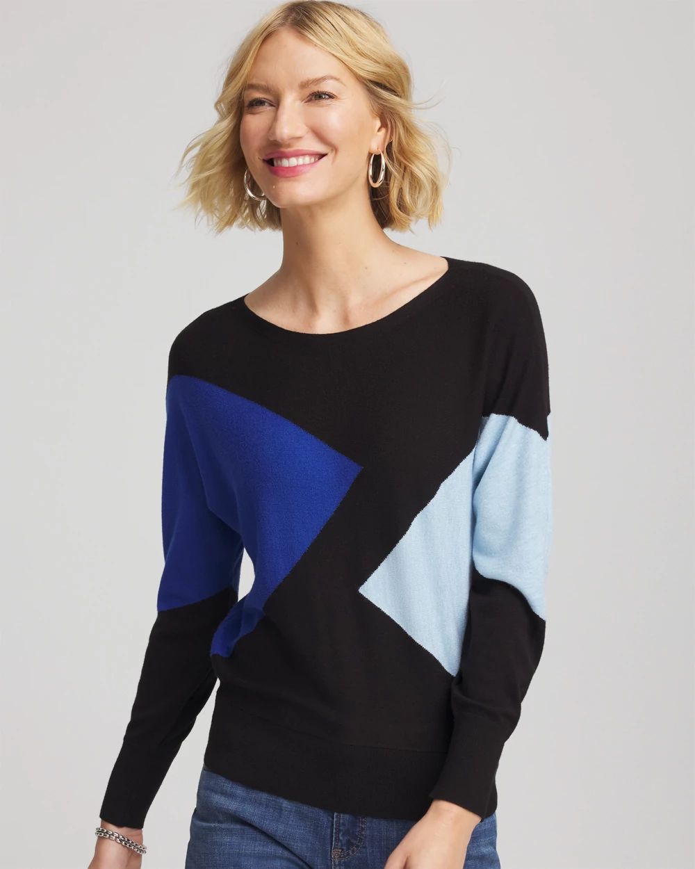 Ella Dolman Intarsia Pullover Sweater