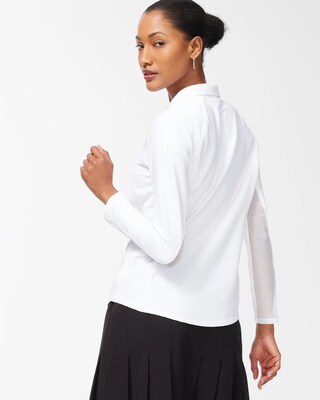 Zenergy® Mesh Detail Zip Pullover