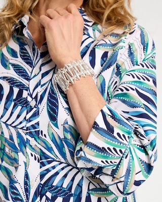 Palm No Iron Stretch Shirt click to view larger image.