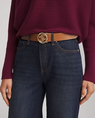 Reversible Chico's Logo Trouser Belt click to view larger image.
