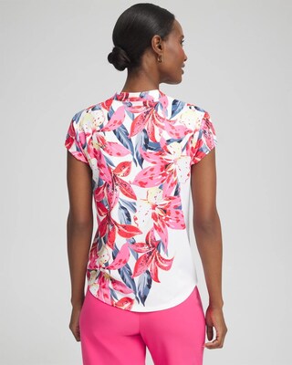 Zenergy® UPF Floral Cap Sleeve Polo