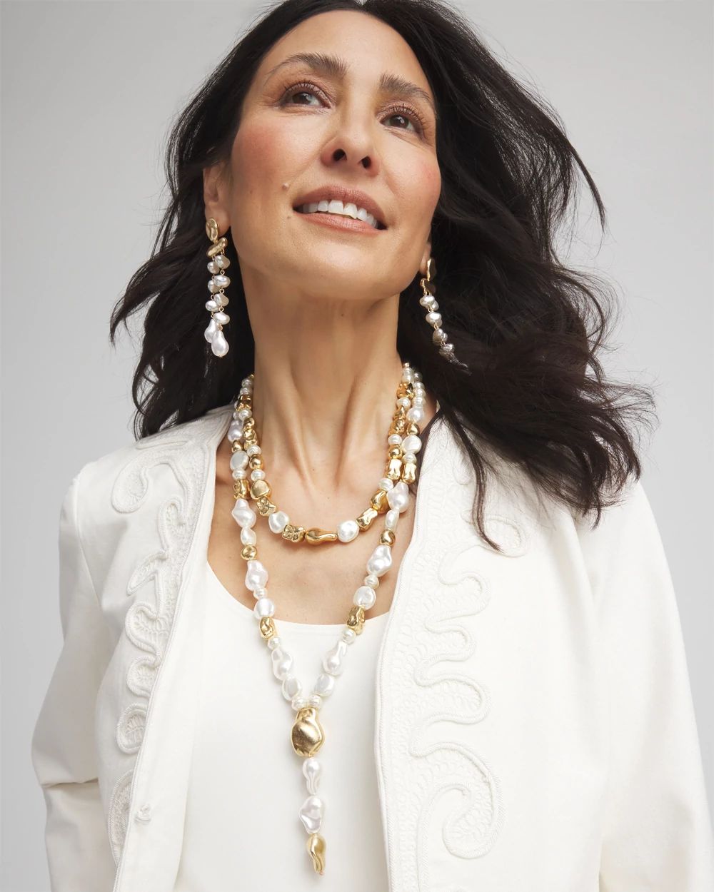 Double Strand Convertible Faux Pearl Necklace