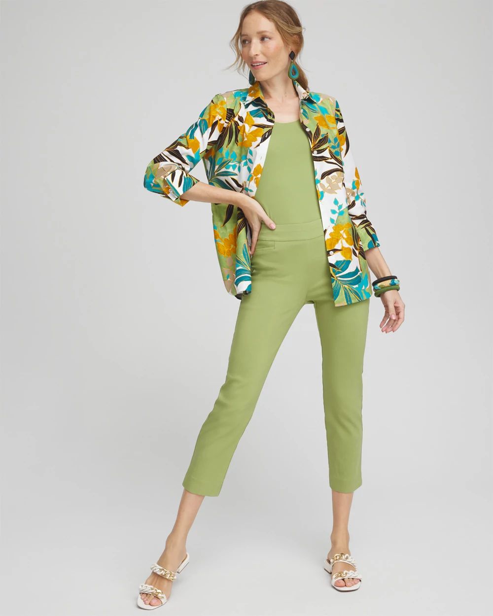 Brigitte™ Pull-On Slim Cropped Pants