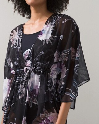 Gottex Black Floral Coverup