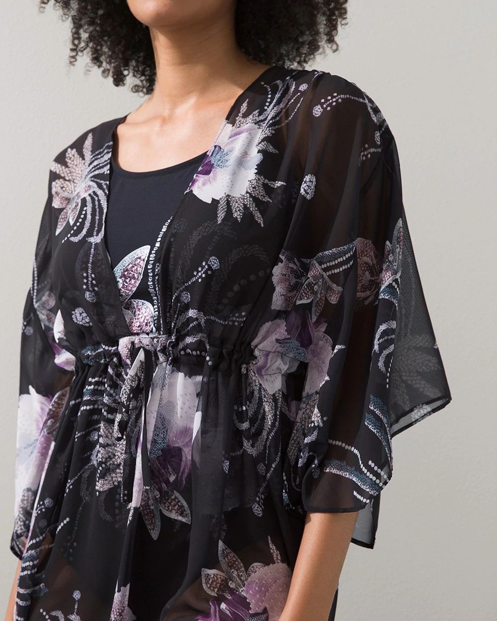 Gottex Black Floral Coverup