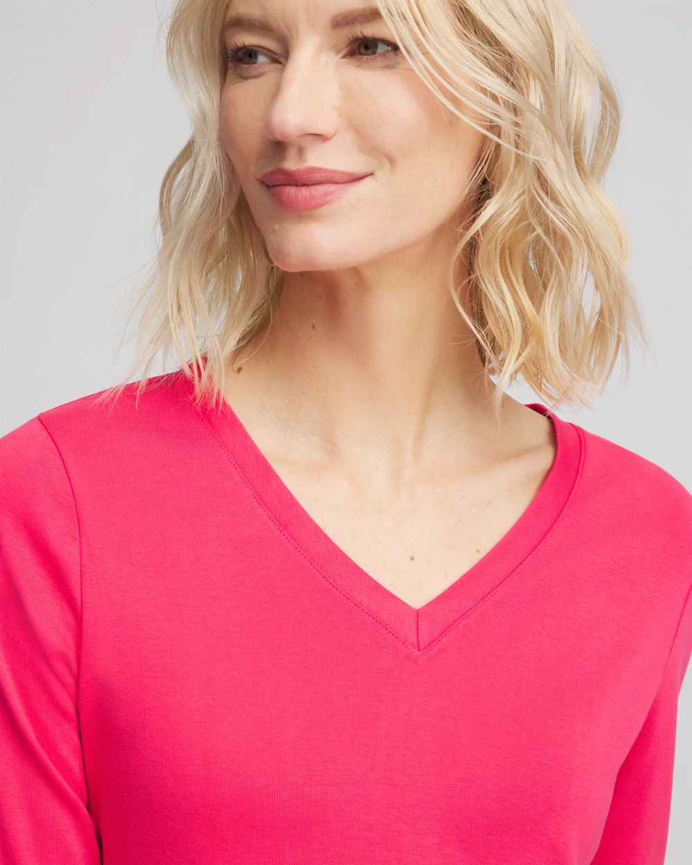 Everyday 3/4 Sleeve V-Neck Tee