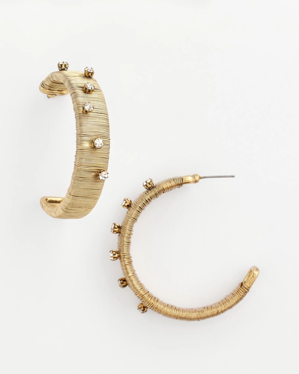 No Droop® Metal Wrapped Hoop Earrings